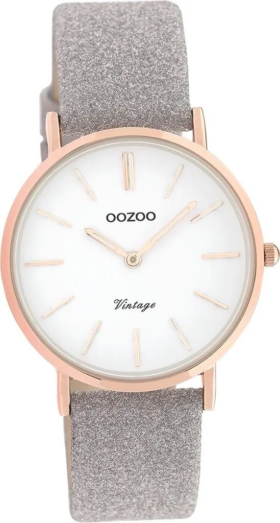 Oozoo Vintage D2UOC20158 Montre Analogique Femme avec Bracelet Cuir Brun