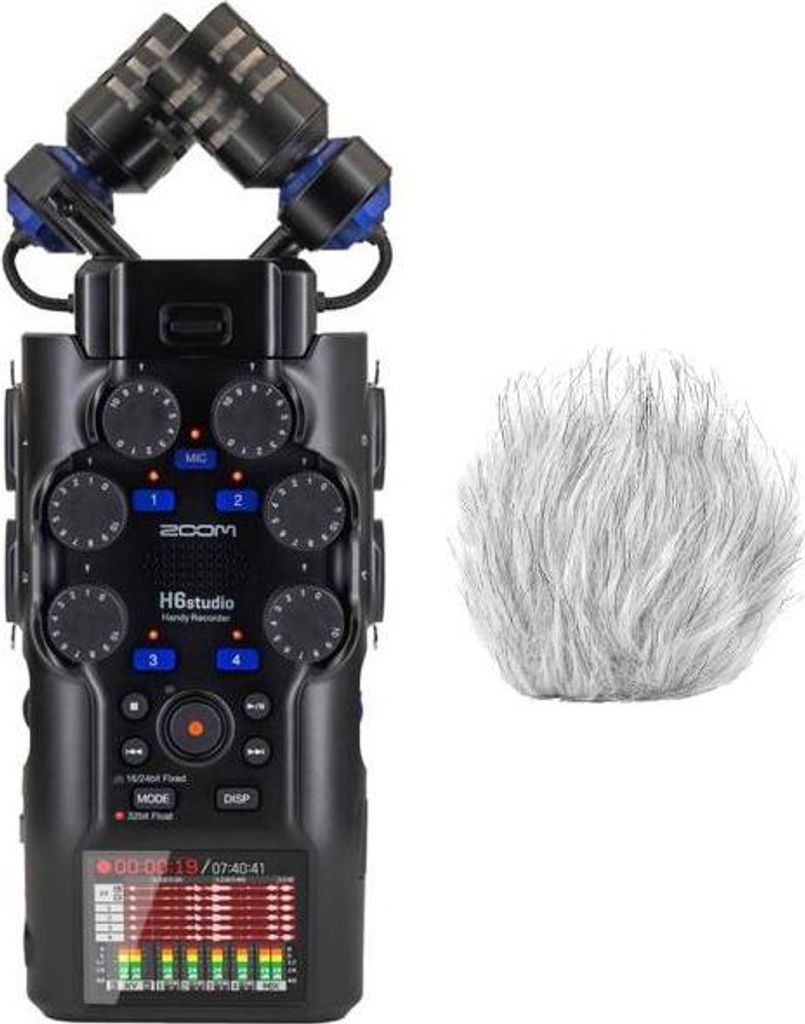 Rejestrator dźwięku Zoom H6 Studio z futrzaną szybą Zdjęcie produktu 