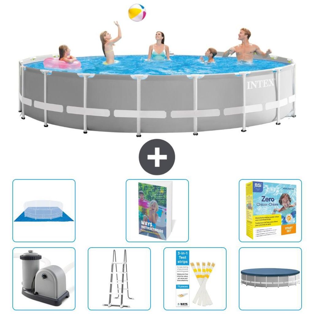 Prism Frame Pool Rund - 549x122 cm - 8-teilig S546