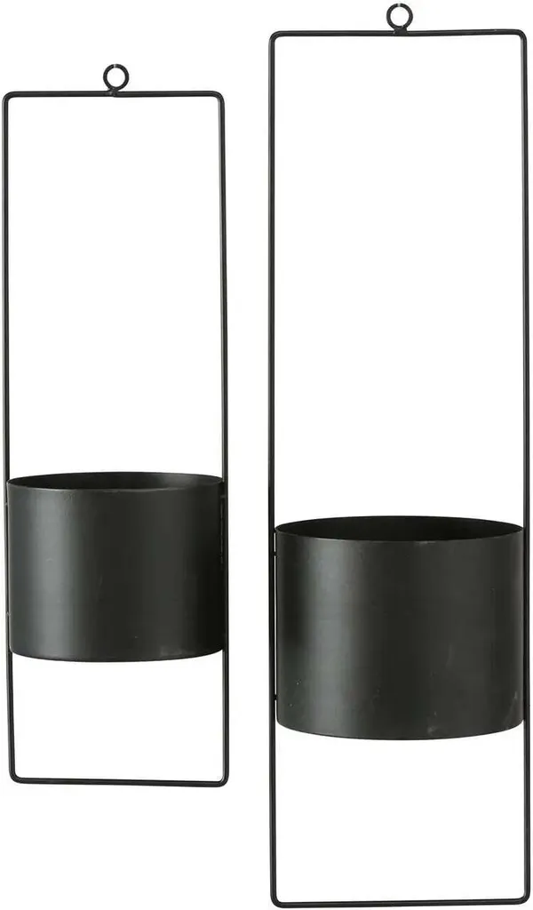 Suspension Plante en Métal Noir Mat - Support Moderne Robuste en Lot
