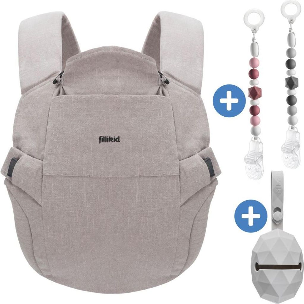 Fillikid Babytrage Natural ab 3,5 -20 kg für Bauch-,
