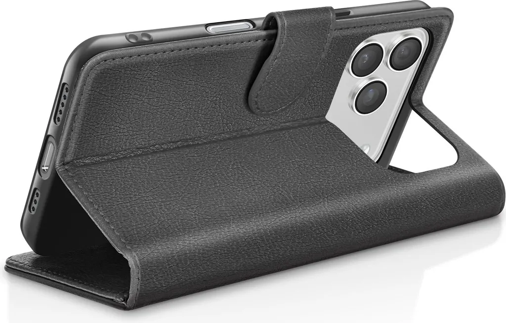 Zanaé, custodia a portafoglio per iPhone 17 Pro con patta magnetica, nero - 2