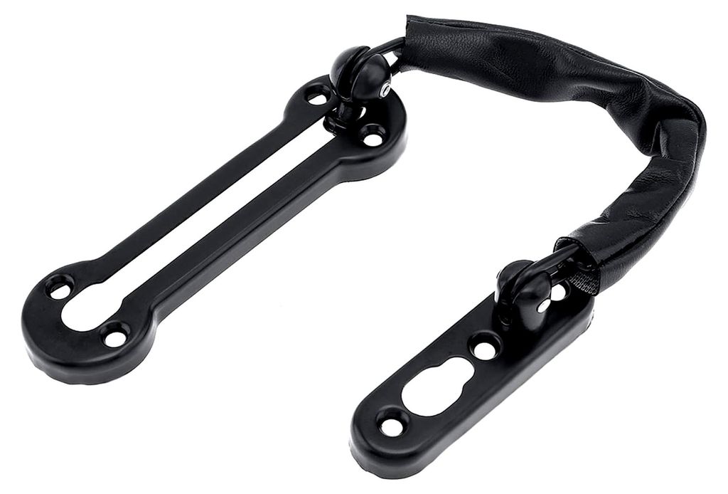 Türketten, Türkettenschloss aus Edelstahl mit Kunstlederbezug für den Innenbereich