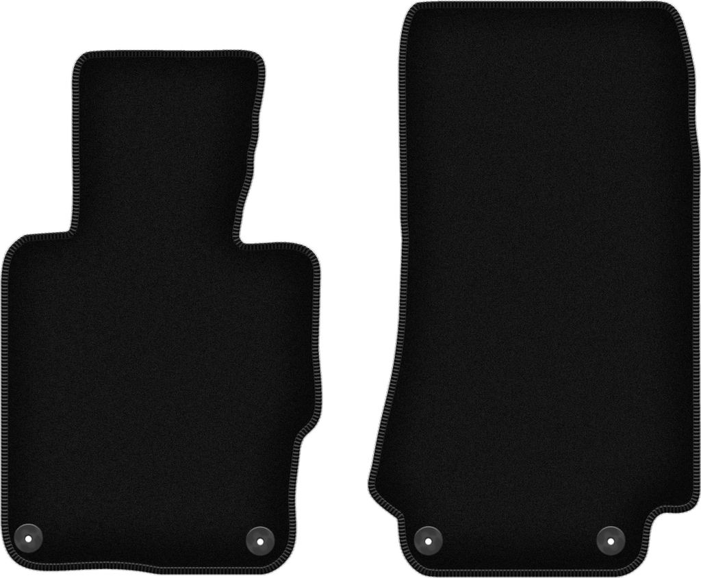 Wielganizator Velours-Autoteppiche vorne – passend für BMW Z3 E36/8 (Coupe, Bj. 1997-2002) – schwarz, passgenau, mit Befestigungen set 2 Stk.