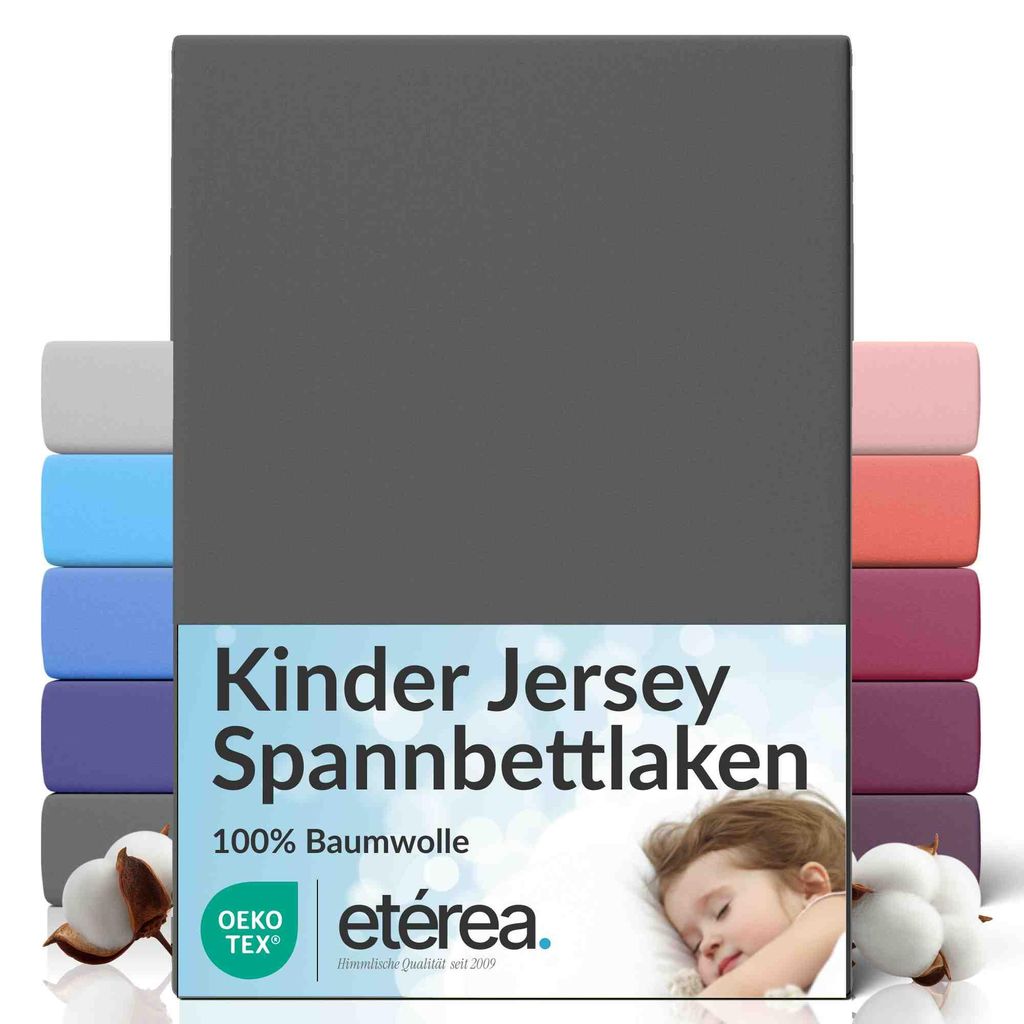 Jersey Spannbettlaken 60x120 - 70x140 cm, 100% Baumwolle Produktbild 