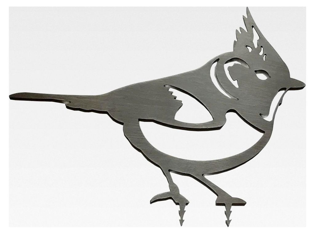 Vogel/Haubenmeise aus Edelstahl