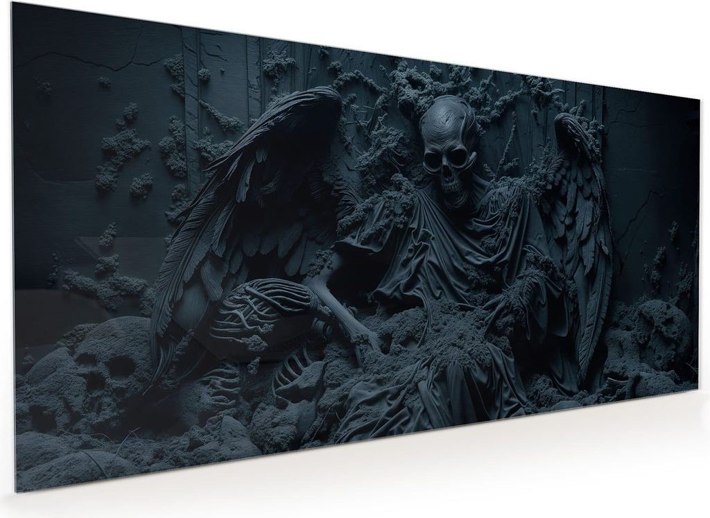 Küchenrückwand Spritzschutz Glas mit Motiv Skeletthüter 40 x 40 cm
