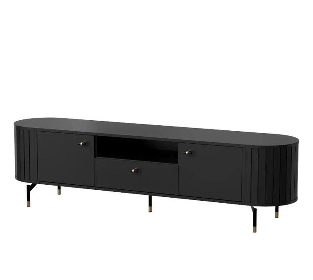 TV-Schrank ZAVEN, TV-Lowboard mit 2 Türen, Schublade und Produktbild 