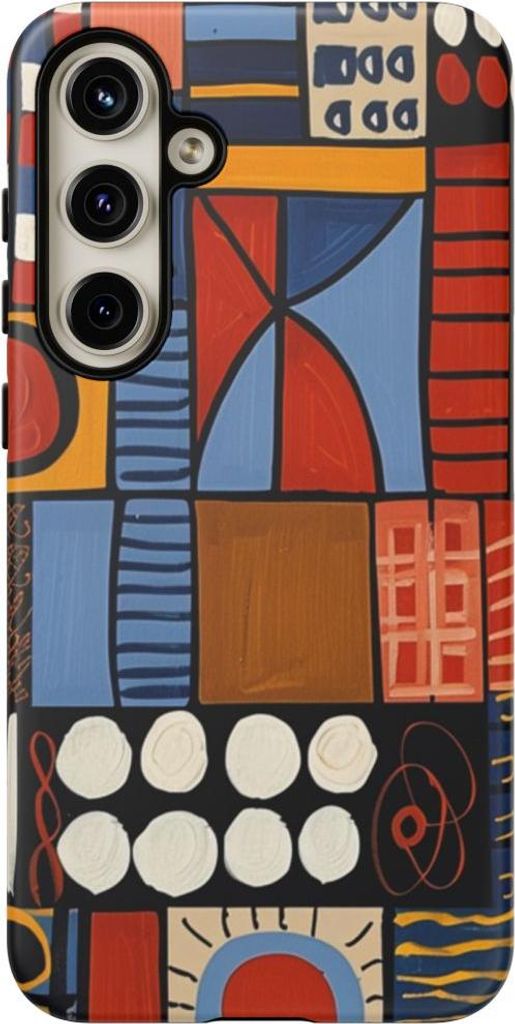 Buntes geometrisches Muster – Handyhülle Kompatibel mit Samsung Galaxy S24 Plus