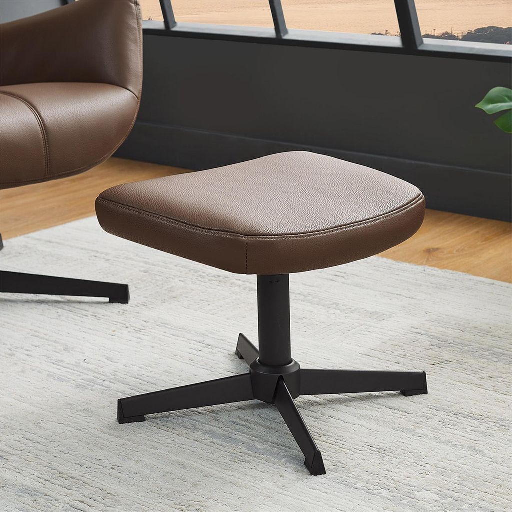 riess-ambiente Hocker VOGUE 45cm braun schwarz Kunstleder Produktbild 