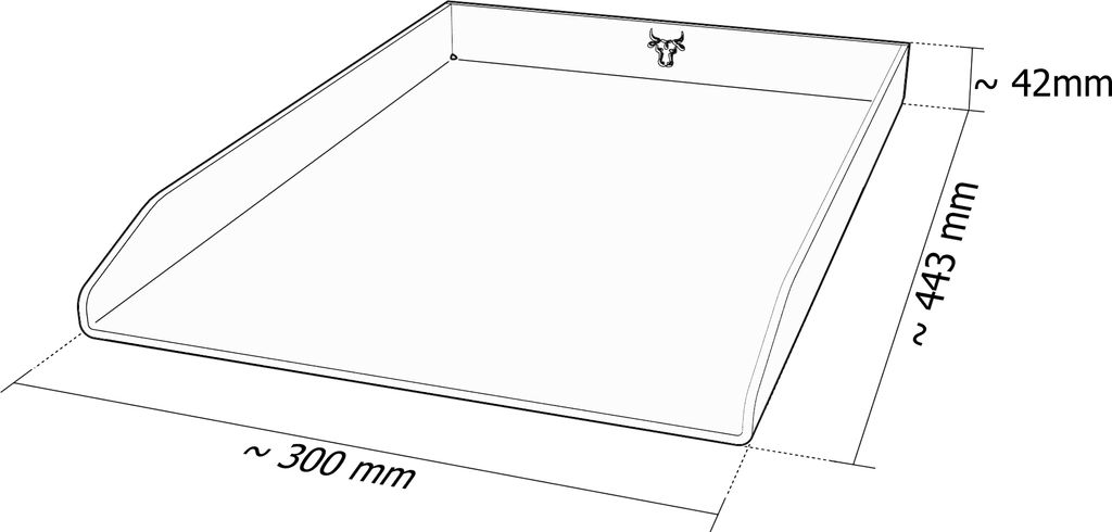 Edelstahl Plancha Grillplatte passend für Weber Spirit 300er Serie, Größe:300er Serie Bulle