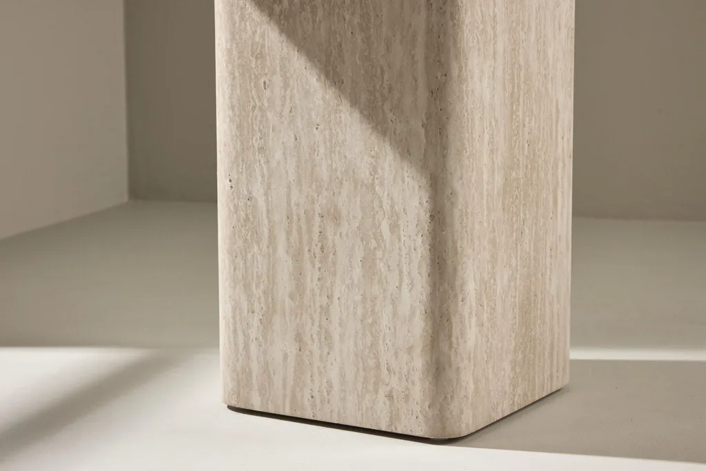 Table basse beige Qvart mate résistante et facile à monter pour séjour - 5