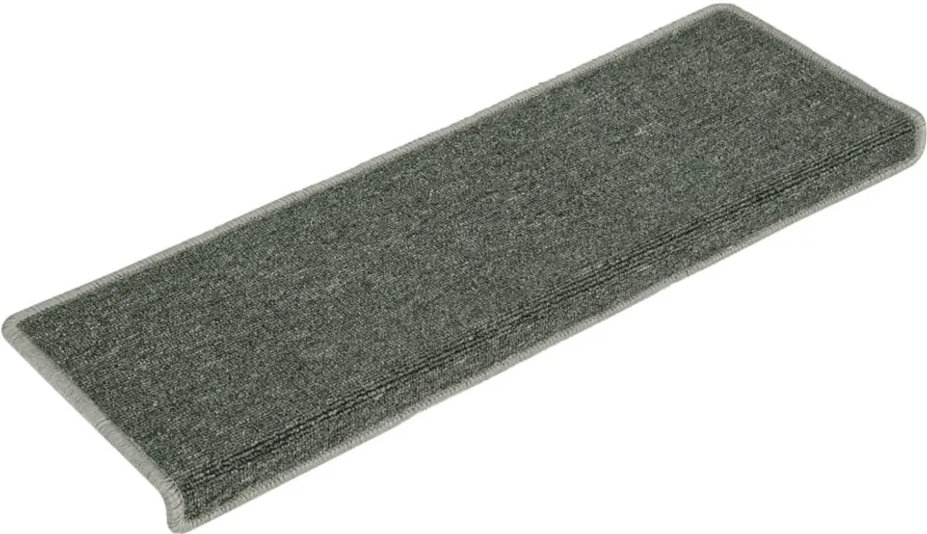 Marchettes d'escalier rectangulaires vertes 65x21 cm - Lot de 15 tapis