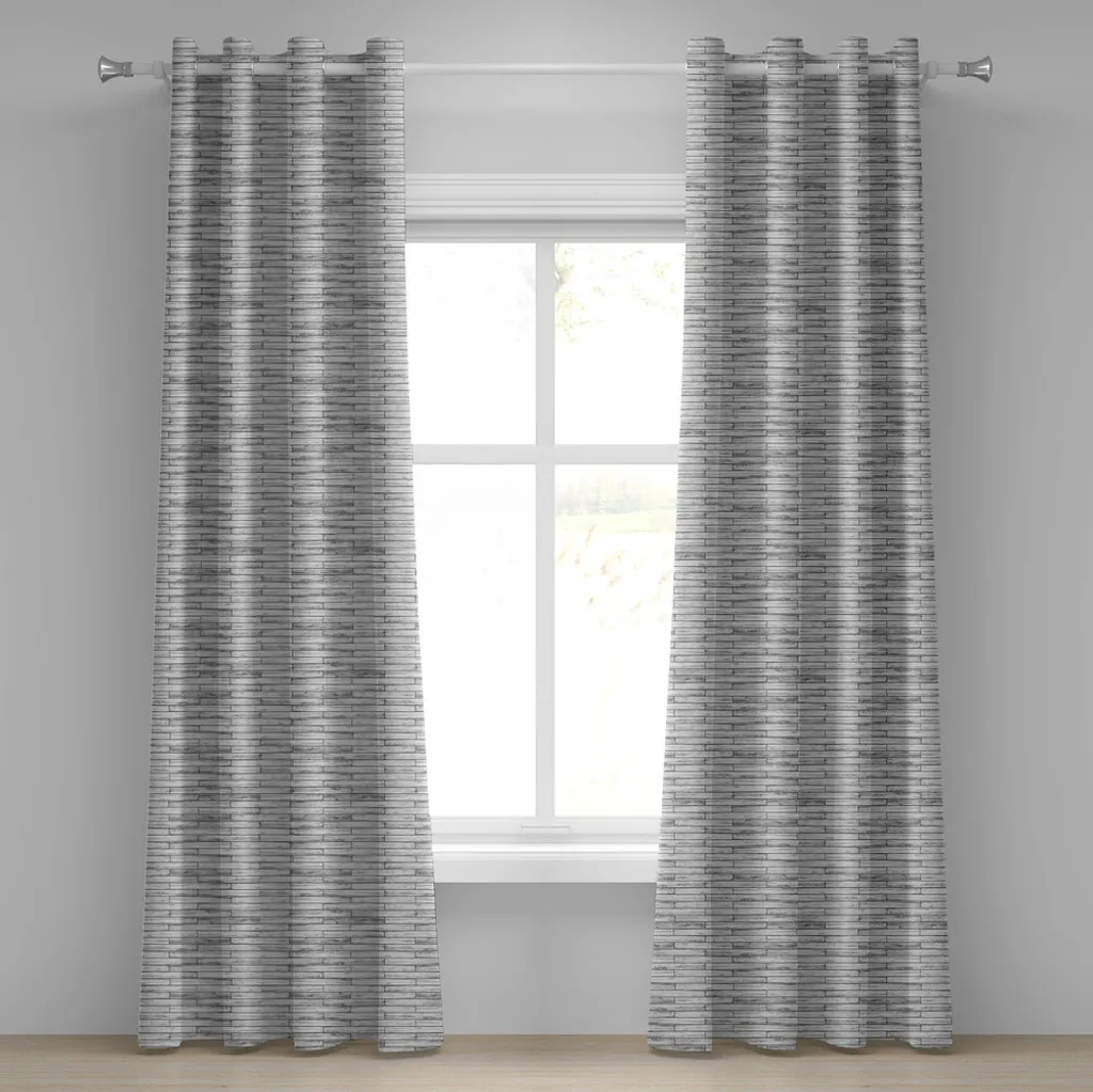 Tenda Occhielli ABAKUHAUS Grigio Tortora Effetto Legno 280x245