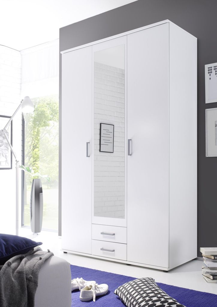 Karl Armoire à portes battantes 120 cm Blanc Image du produit 