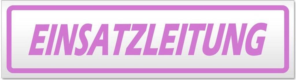 Kiwistar - Autoaufkleber - Flieder - 20 x 5,3 cm - Einsatzleitung Motiv 2 - Hinweis Aufkleber Sticker für Auto, Kfz, Fahrrad, PKW, LKW