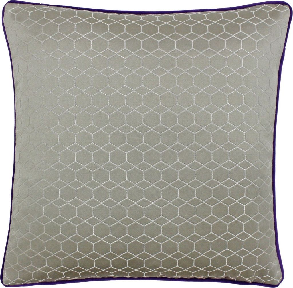 Riva Paoletti Zierkissenhülle Balham RV1266 (45 x 45 cm) (Taupe/Violett)