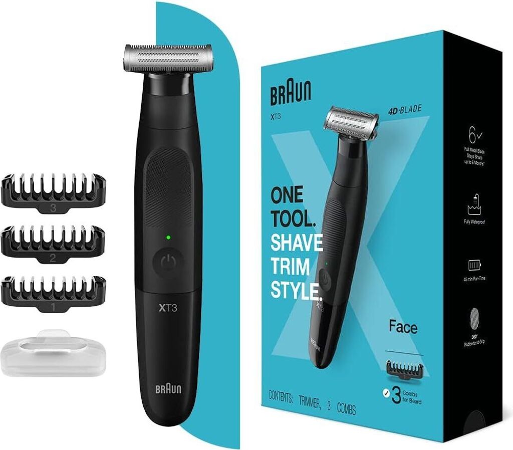Braun XT3100, Schwarz, 1 mm, 3 mm, 1 mm, Edelstahl, CE Produktbild 