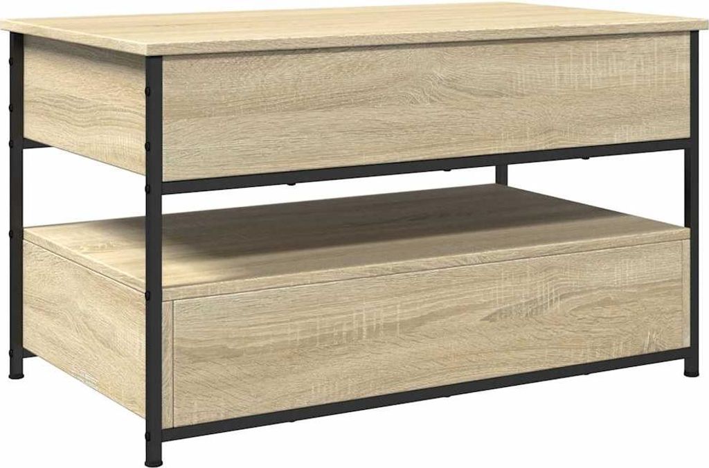 vidaXL Couchtisch Sonoma-Eiche 85x50x50 cm Holzwerkstoff und Metall
