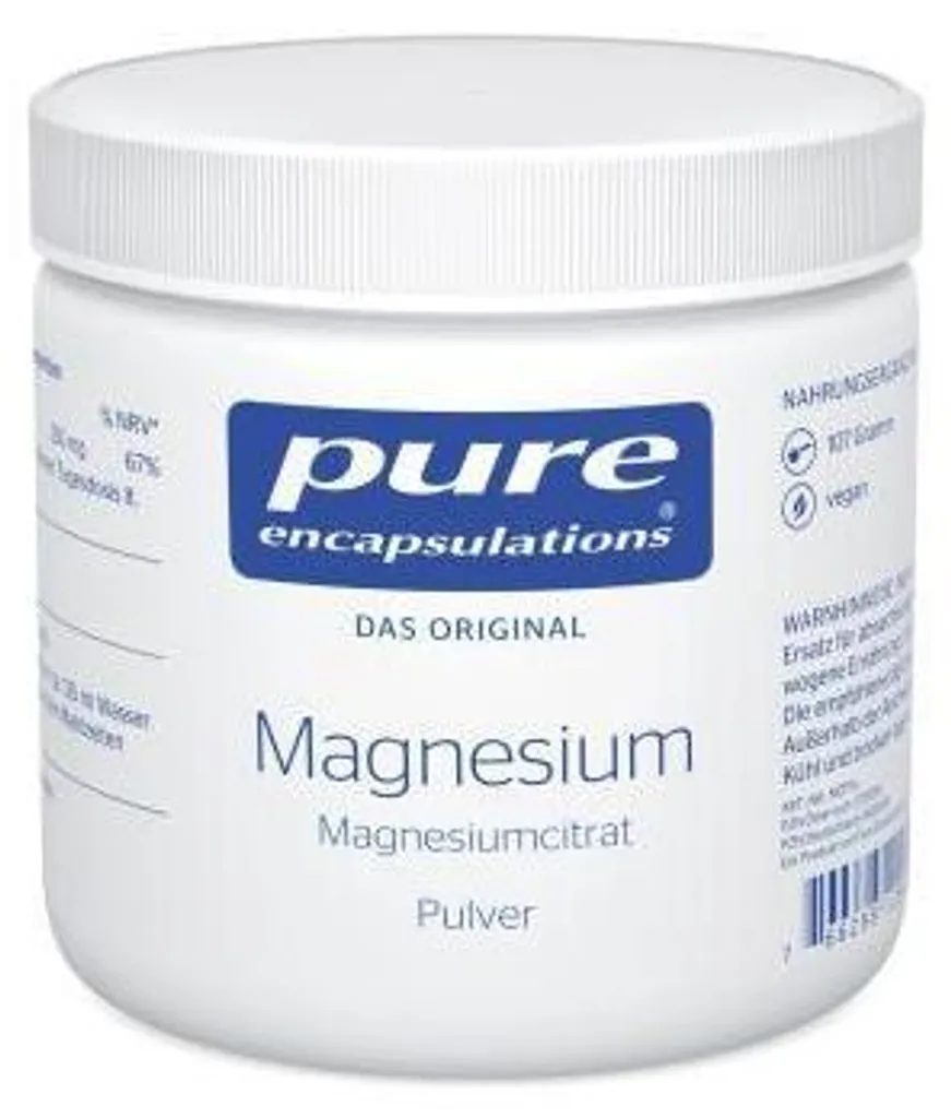 Magnésium Citrat en Poudre Pure Encapsulations 107g - Citrate de Haute Qualité