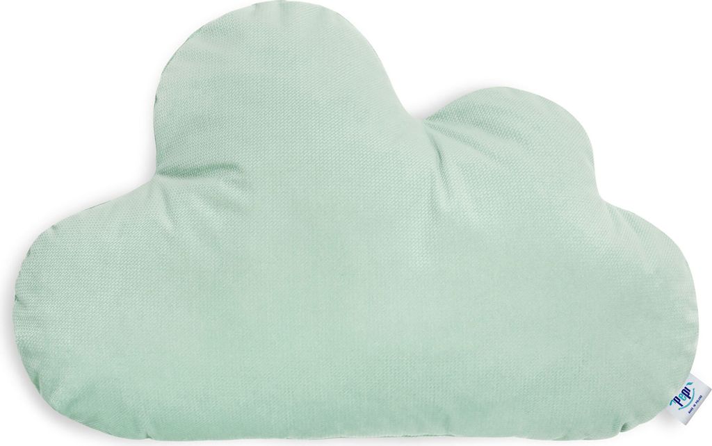 Pepi Kuschelkissen in Wolken Form - Handgenäht Antiallergenes Kissen 55×36 cm weiches Kinderkissen Dekokissen für Babys Plüschwolke - Nube Ligh...