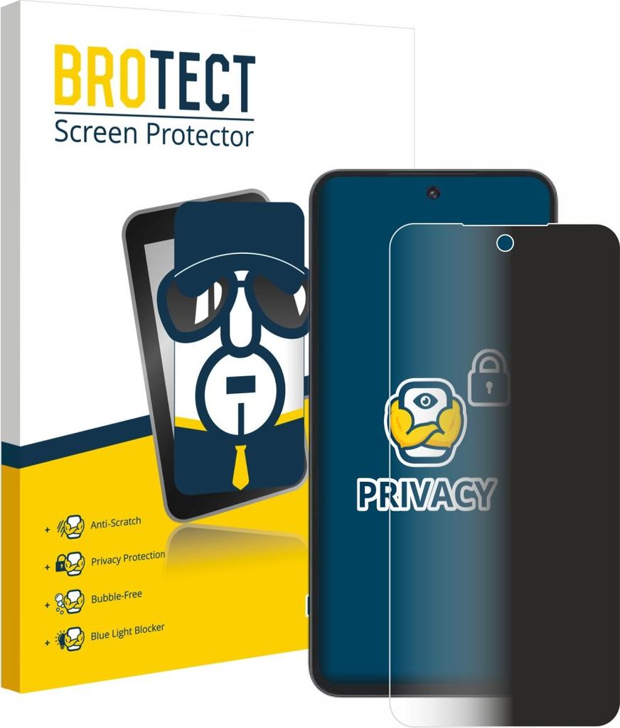 BROTECT Sichtschutzfolie für Telekom T Phone 3 Pro Anti-Spy Privacy Sichtschutz Blickschutz Folie Blaulicht-Schutz