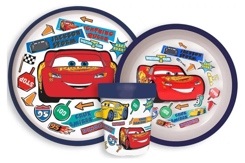 Disney Cars stickers, antislip serviesset Productafbeelding 