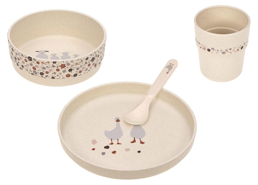 Tiny Farmer Schaf und Gans Kindergeschirr-Set CREME, Lässig Produktbild 