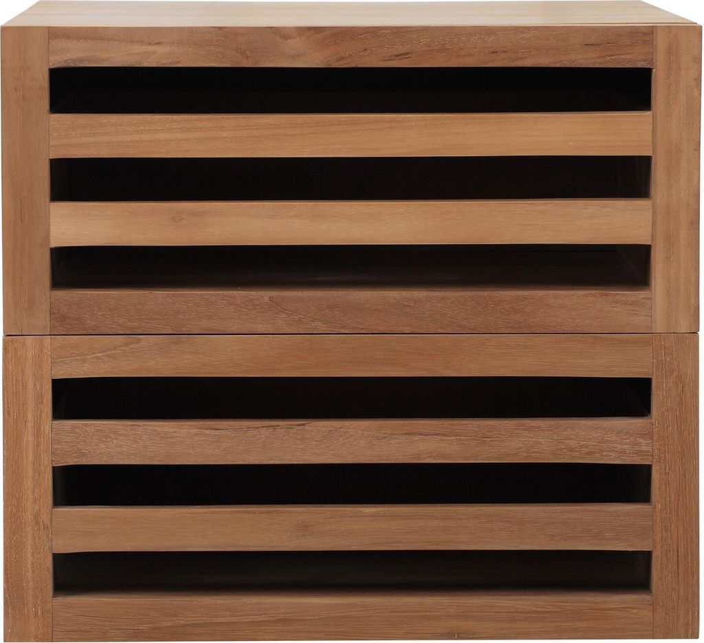 Teako Design Schrankeinsatz Teakholz Carmelo 12 Flaschen 43x60x38cm