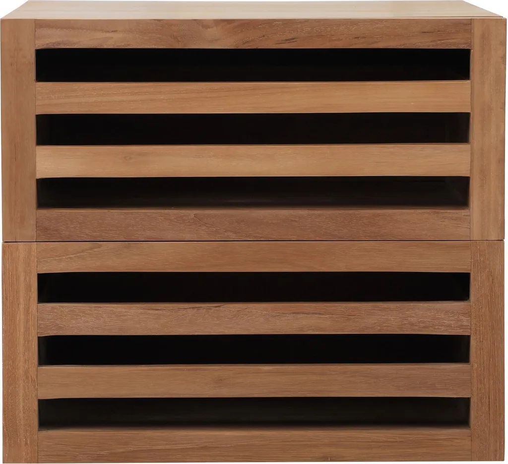 Aménagement Cave à Vin pour Armoire : Insert Teck Carmelo 12 Emplacements