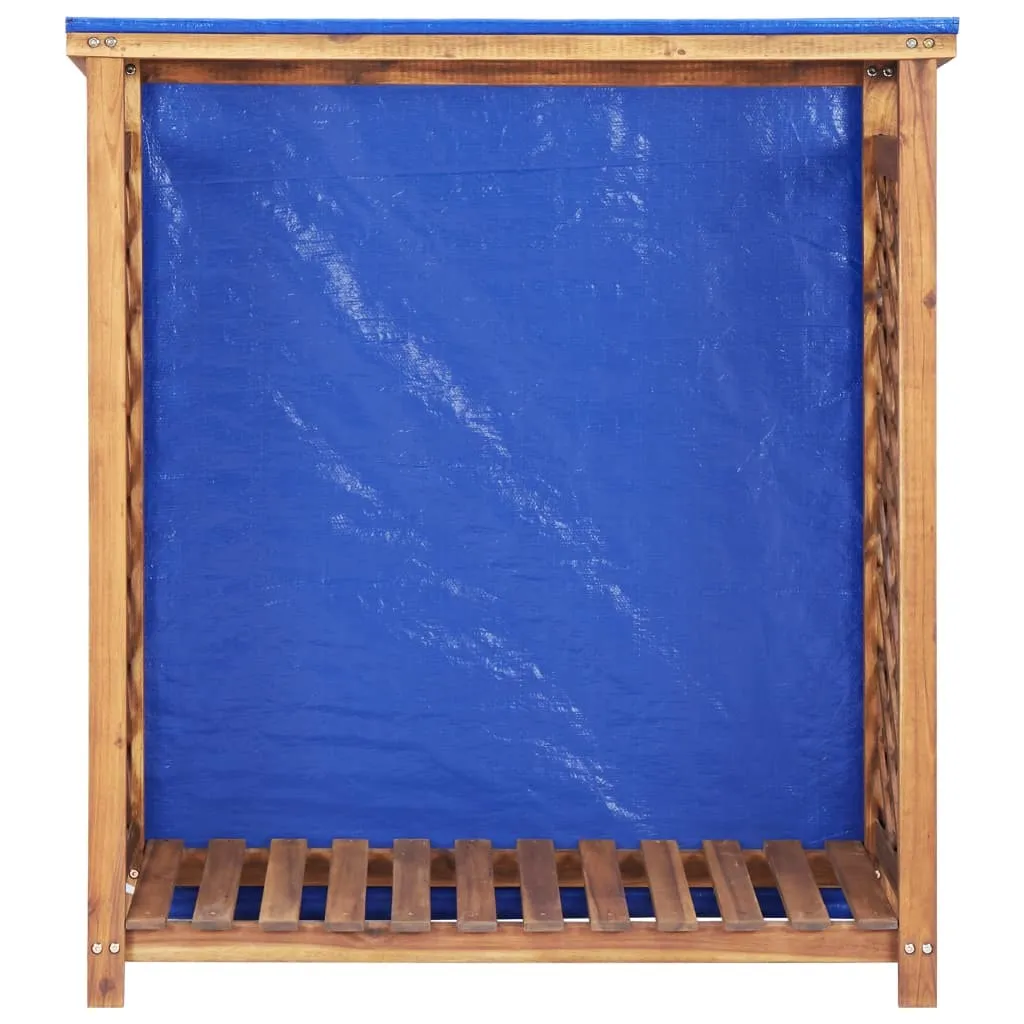 Étagère à bois pour cheminée 105x38x115 cm en bois d'Acacia massif