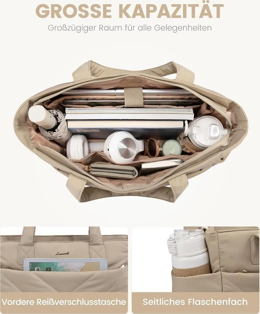 LOVEVOOK Borsa Laptop Donna: Il Must-Have Cachi per il Lavoro 15,6" - 4
