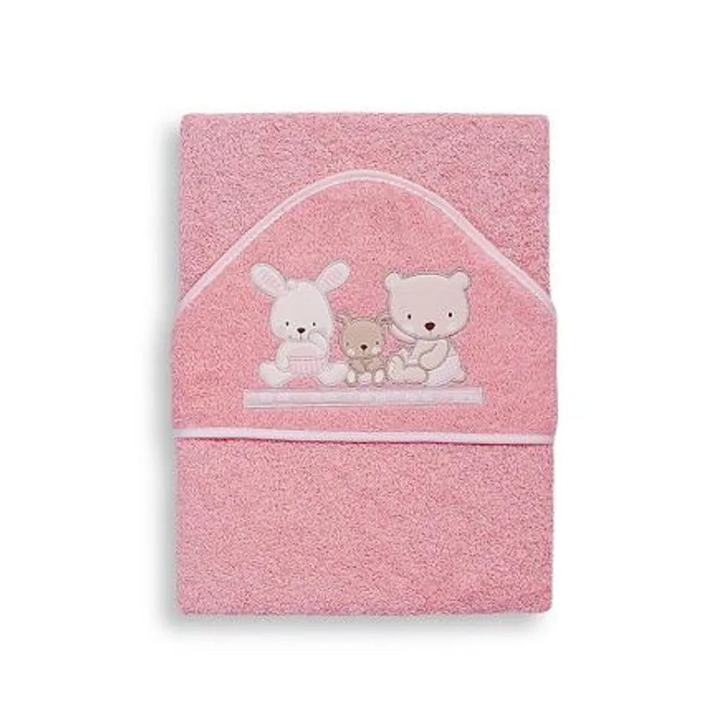 Cape de Bain Interbaby Rose 100x100 cm : Fini le Froid à la Sortie d'Eau