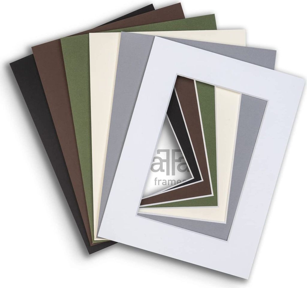 aFFa frames Passe Partout | Minimalistische Bildunterlage zur Anzeige Ihrer Fotos, Poster, Diplome | Karton, Farbe, Bunt, 15x20 cm | 10 Stück pro Set