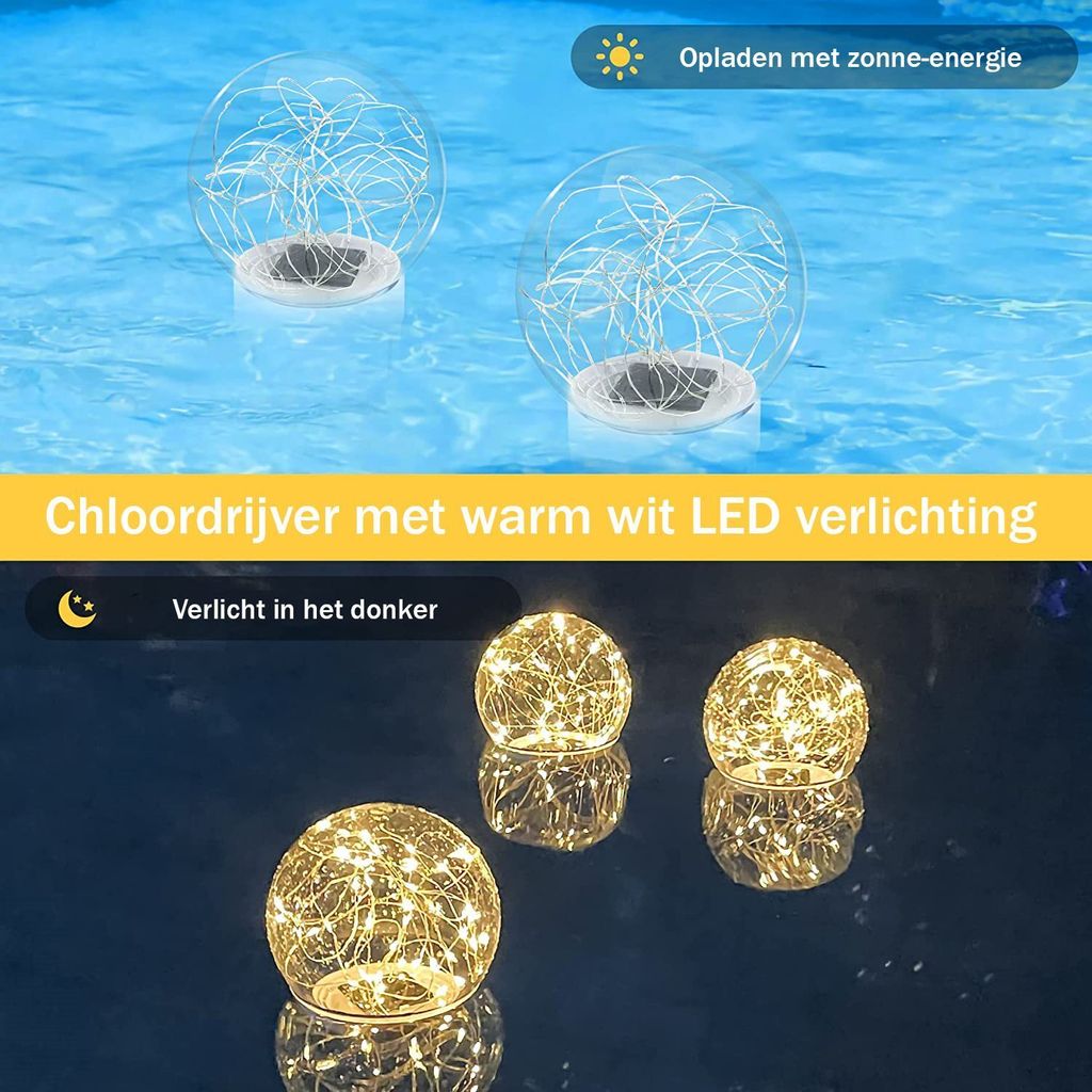 Inflaglow Pool Chlor Dosierschwimmer - LED Solarenergie 7 Produktbild 4