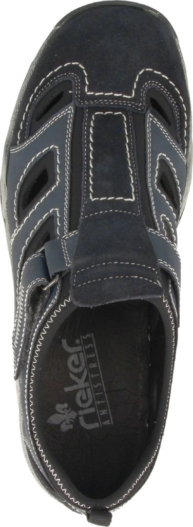 Rieker Herren Klett Halbschuh durchbrochen dunkelblau 44 Produktbild 2