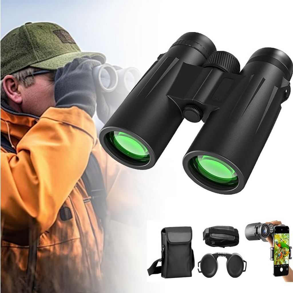 12x50 Binoculars Professional mit GroßEr Reichweite Fernglas Erwachsene–Bak4-Prisma und Lentes FMC