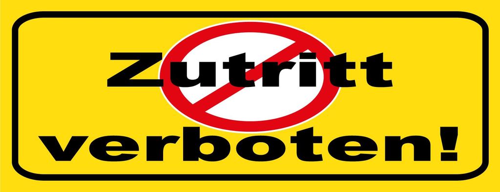 vianmo Holzschild 10x27 cm Zutritt verboten