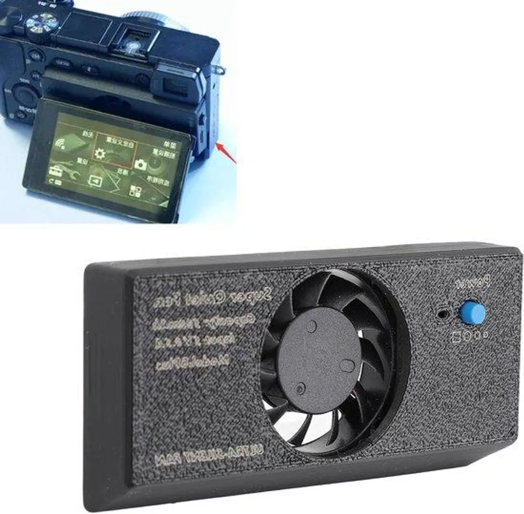 Ventilateur Silencieux avec Pare-Soleil pour Sony A9II A6600 et XT4 Noir