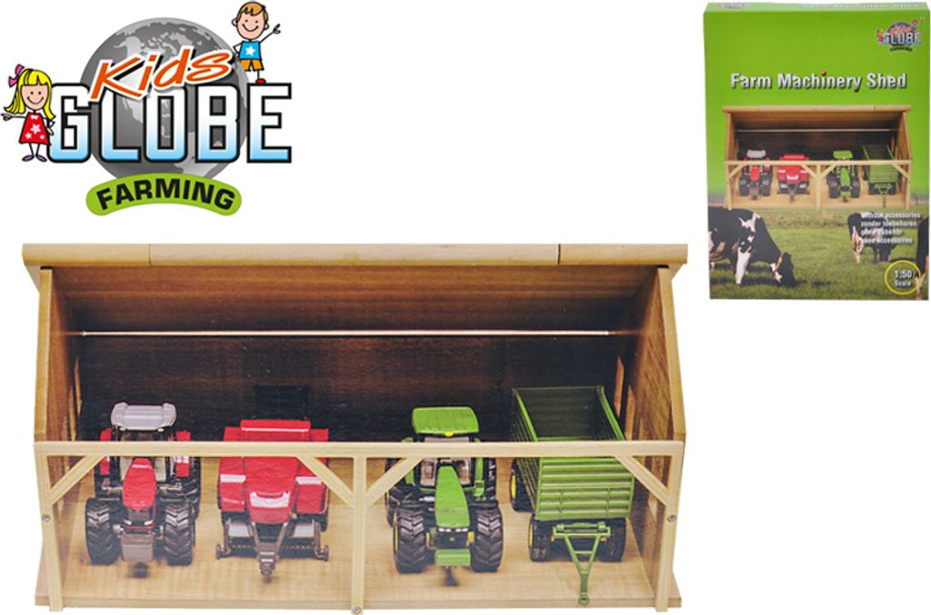 Houten garage voor tractoren, schaal 1:50 Productafbeelding 