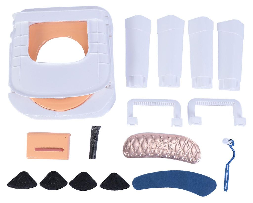 Hocktoilette mit abnehmbaren, faltbaren, rutschfesten Armlehnen und Rückenlehnenkissen, schnelltrocknend, extra breit, Badezimmerhocker, Gold