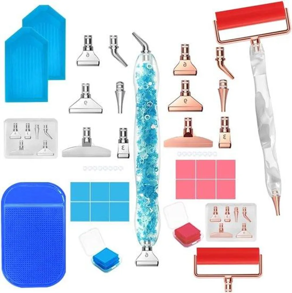 Matériel de Broderie Diamant Complet avec Stylo Ergonomique et Embouts Inox