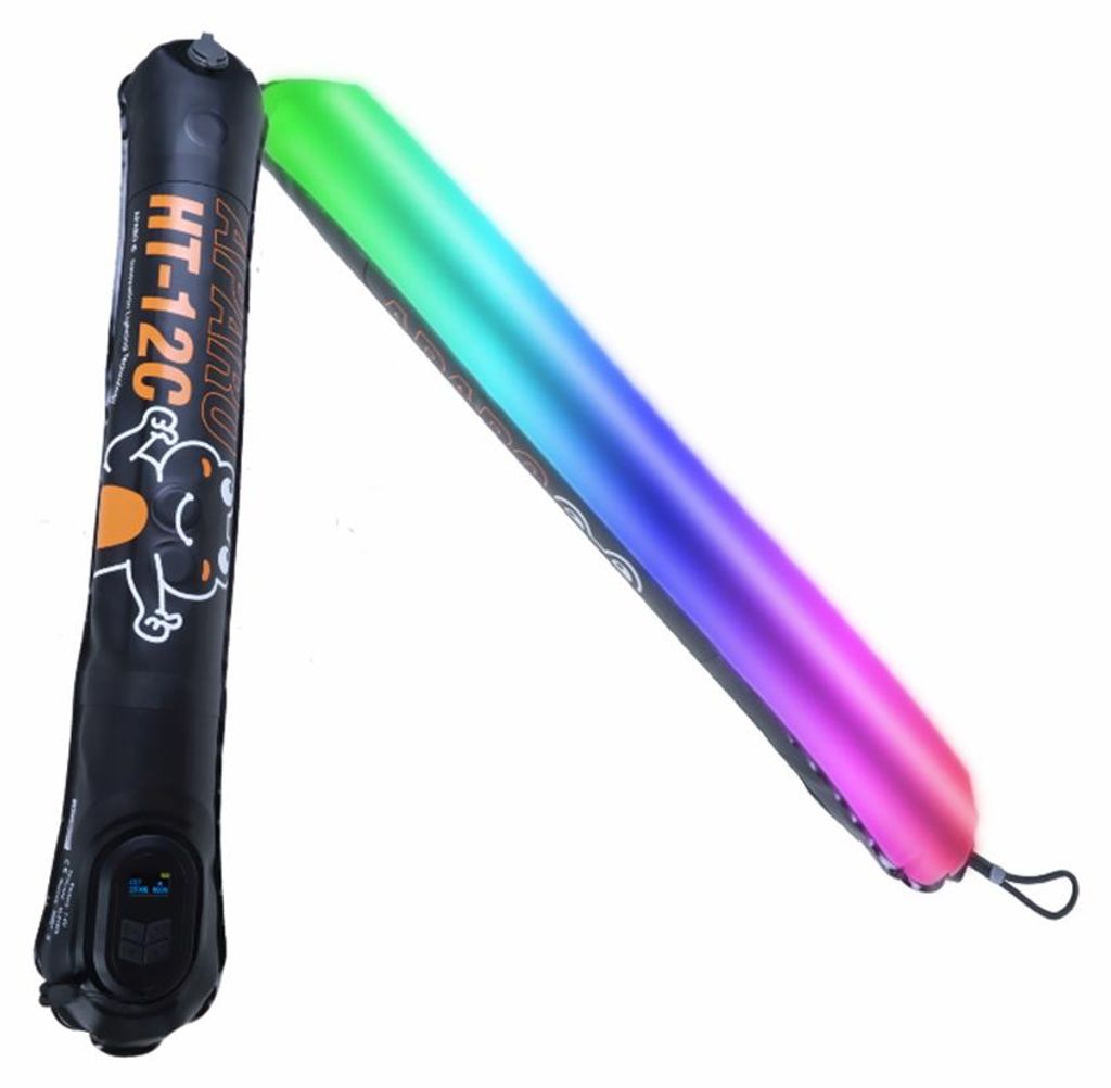 APARO H-12C Aufblasbarer RGB-Video-Lichtstab, 12 W, handgefuehrter Luftsaeulen-LED-Lichtstab, 2500 K šC 6500 K, dimmbar, 20 FX-Szenen-Lichteffekte...