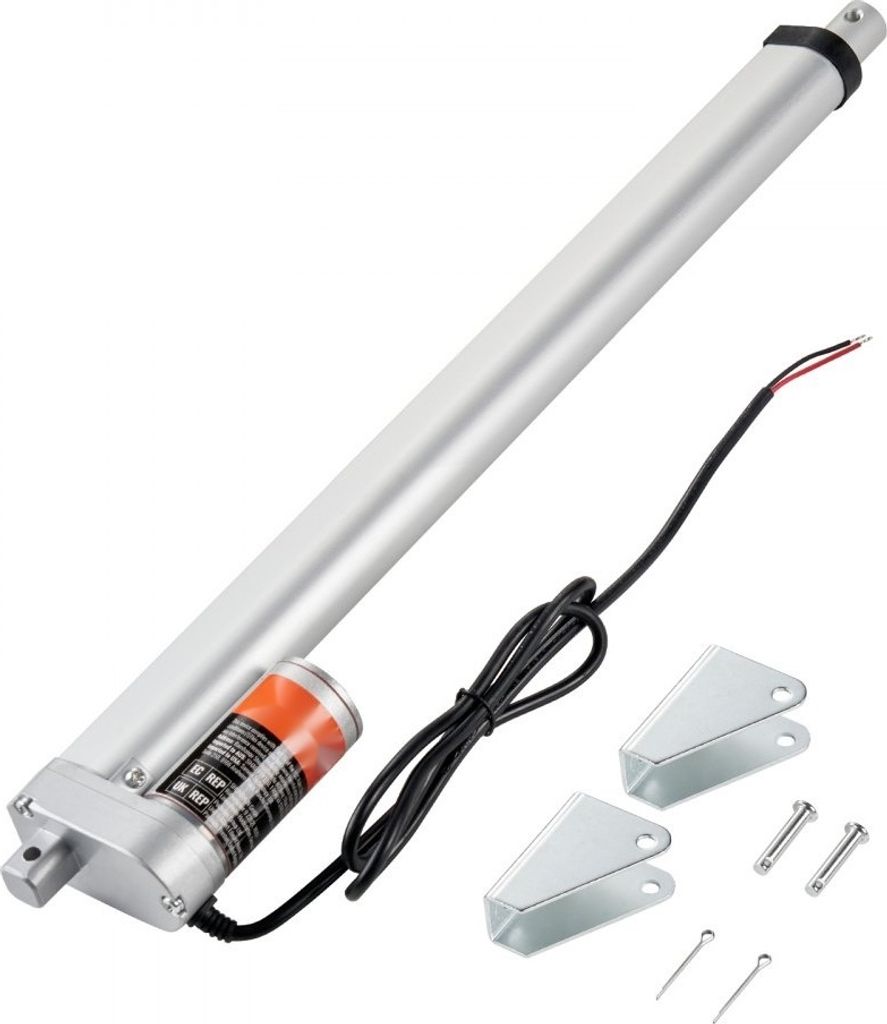 1500N Linearaktor DC 12V - Linearantrieb IP54 - Elektrischer Linearmotor - 400mm Hublänge - Geräuschpegel ≤60dB - Elektrischer Türöffner - 5m...