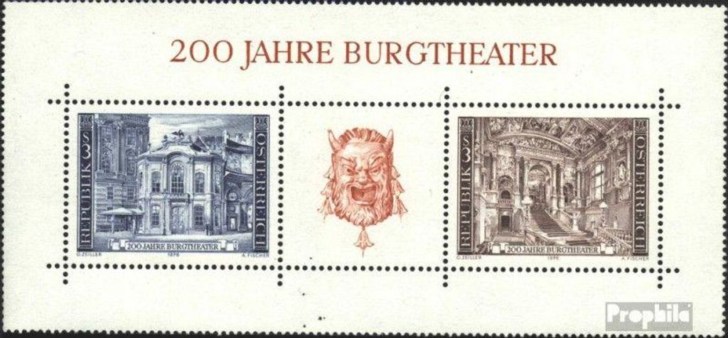Briefmarken Österreich 1976 Mi Block3 (kompl.Ausg.) Produktbild 