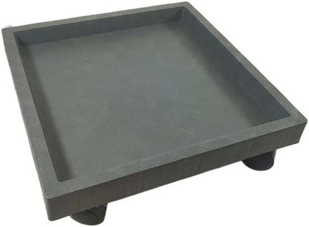 Porte-plante à roulettes A-42 avec bac récupérateur d'eau intégré noir