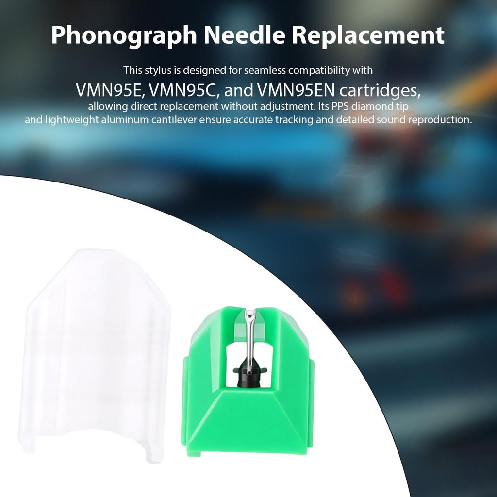 Ersatz-Tonabnehmerspitze aus PPS mit Diamantnadel und Aluminium-Tonarm für VMN95E-, VMN95C- und VMN95EN-Tonabnehmer – Plattenspieler-Zubehör ...
