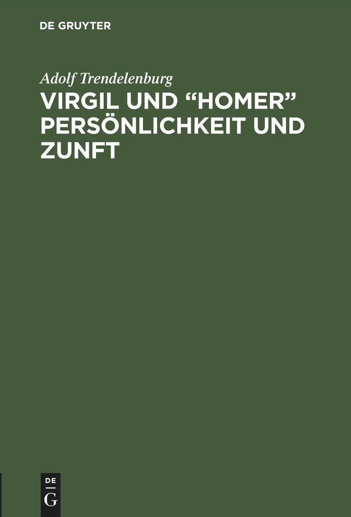 Virgil und "Homer" Persönlichkeit und Zunft