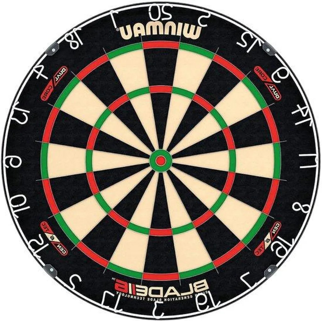 Jeu de fléchettes en sisal professionnel avec technologie Dual Core