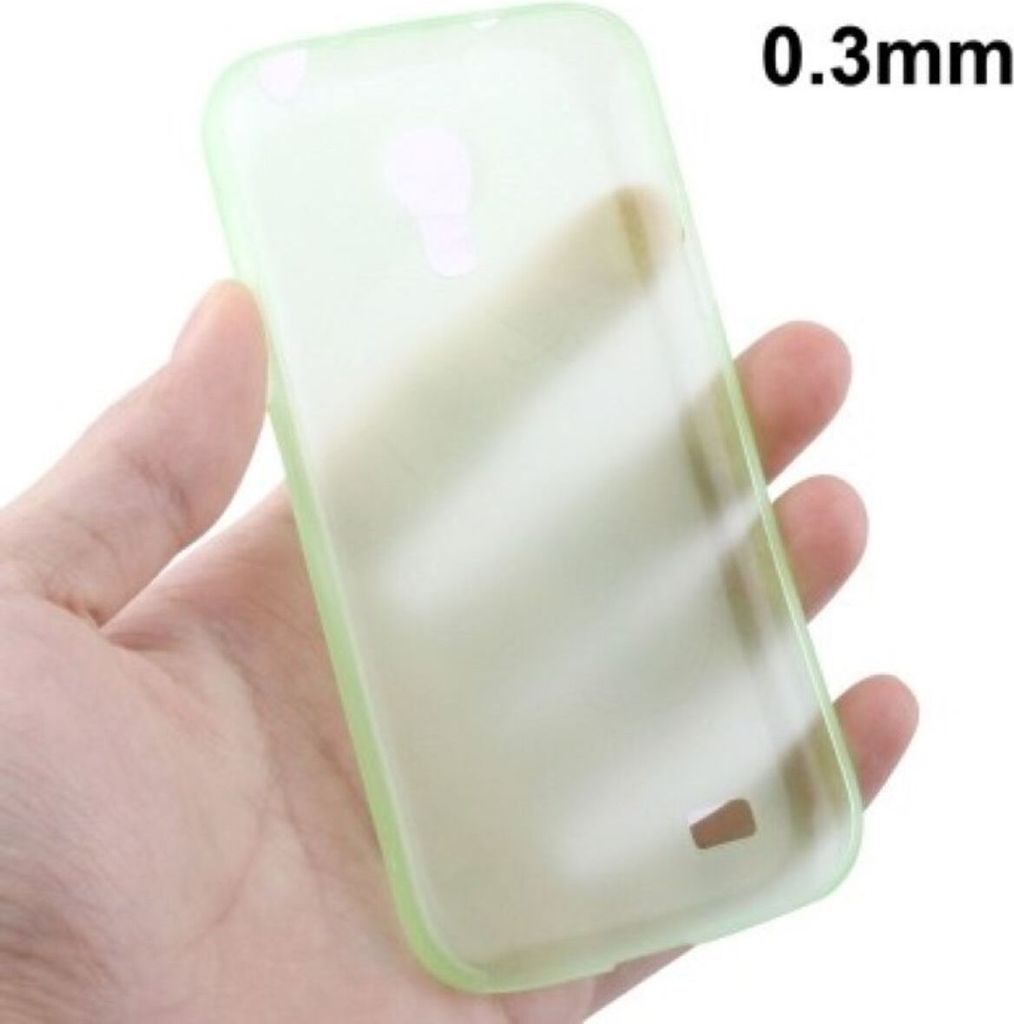 Schutzhülle Case Ultra Dünn 0,3mm für Handy Samsung Galaxy S4 mini i9190 Grün Transparent